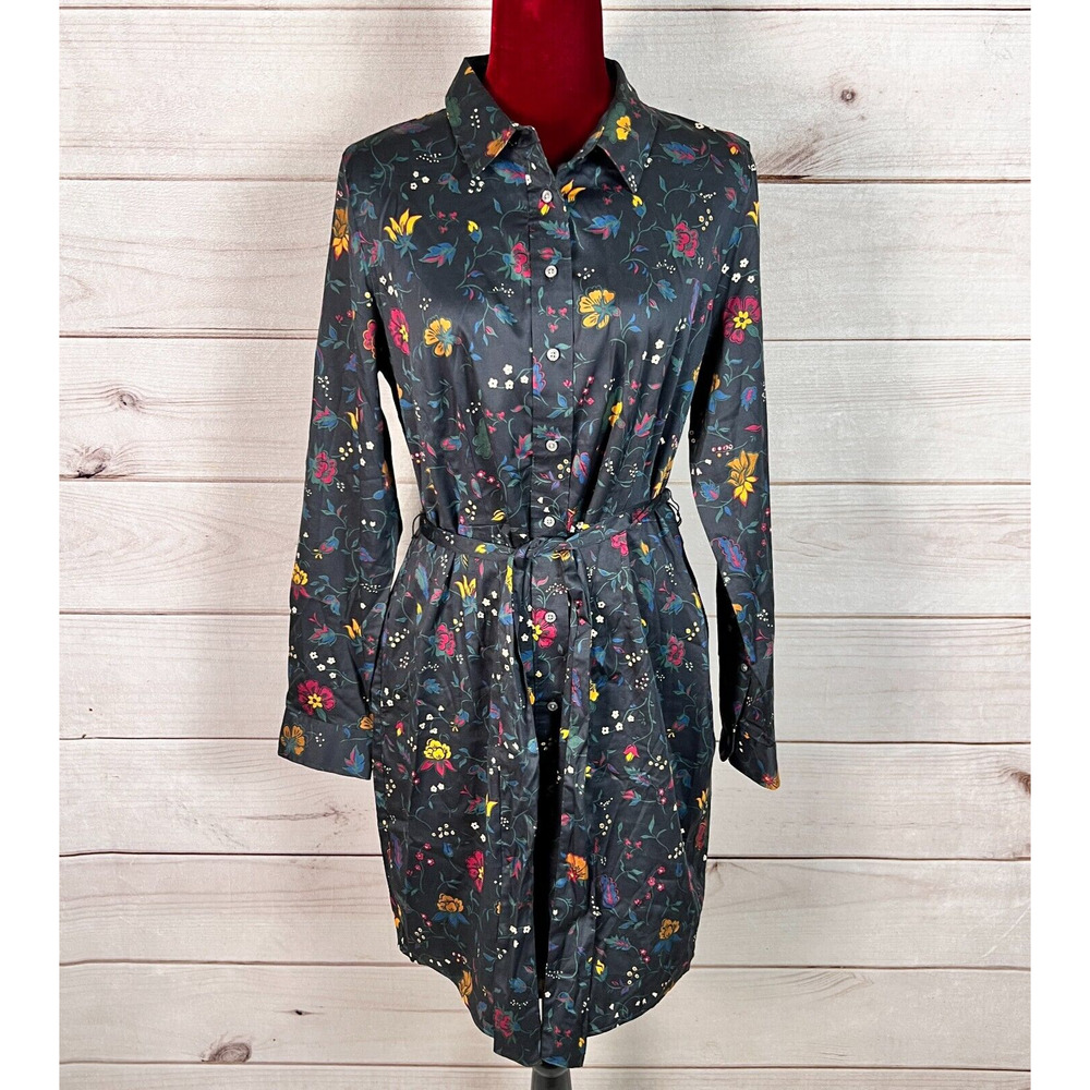 UNTUCKit Ellery Shirt Dress Floral Long Sleeve Belted